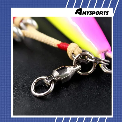 Vista 7 de AMYSPORTS Rodamientos de bolas de pesca giratorios de acero inoxidable de alta resistencia, rodamientos giratorios de pesca de barril de pesca