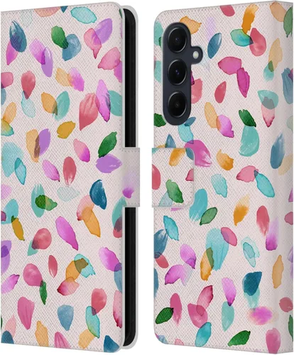 Vista 176 de Head Case Designs Officially Licensed Ninola Ditsy Flowers Yellow Nature Bold Leather Wallet Case Compatible with Samsung Galaxy A07 4G