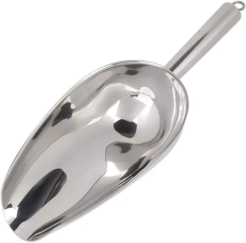 Vista 9 de Fdit Cuchara multifuncional de acero inoxidable para alimentos de hielo, granos de café, pala de frutas secas, 1 unidad para bar y cocina (38 onzas)