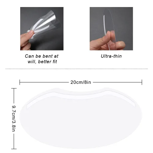 Vista 5 de 30 unidades de protectores faciales y oculares para ducha, viseras transparentes protectoras de maquillaje, protector de cejas para ducha