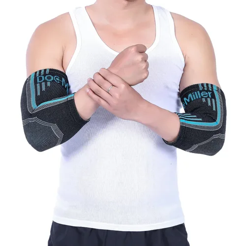 Vista 6 de Doc Miller Coderas de compresión para tendinitis, mujeres y hombres, 1 par Negro