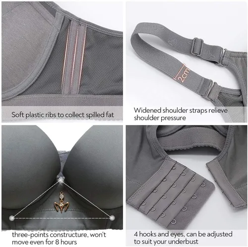 Vista 4 de Mirgoo Sujetador push up cómodo para mujer, brasier acolchado con aros