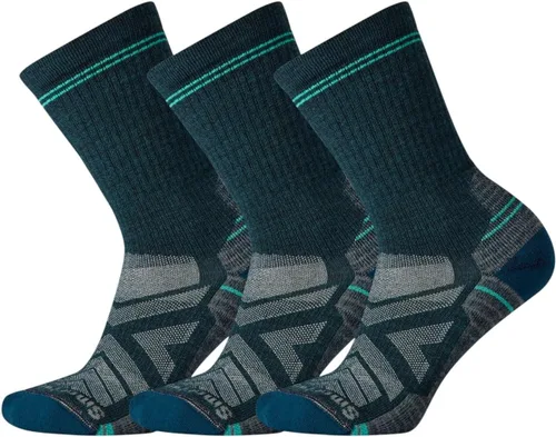 Vista 6 de Smartwool Calcetines de media caña para mujer con amortiguación ligera para caminatas Amanecer púrpura ceniza