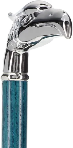 Vista 2 de Royal RC Canes Bastón para caminar con águila cromada de alta calidad, bastón y palo patriótico de mezclilla azul para hombres y mujeres, 37.5