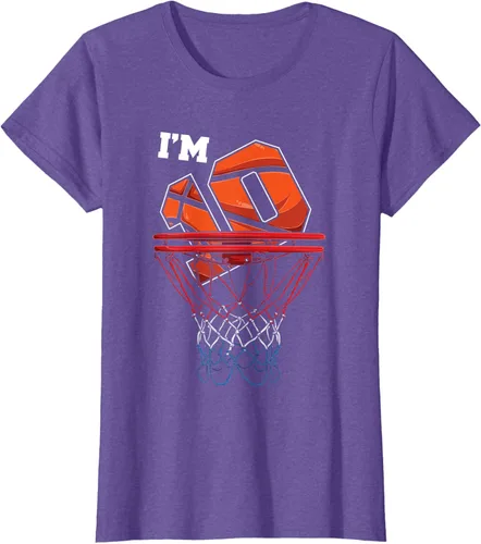Vista 22 de Camiseta de regalo de cumpleaños con red de baloncesto de 10 años, Negro