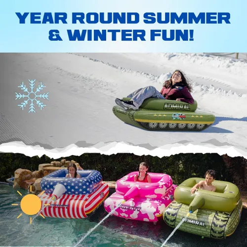Vista 2 de Flotador inflable de alta calidad para piscina, flotador inflable con cañón de agua que explota agua hasta 50 pies. Flotadores inflables duraderos