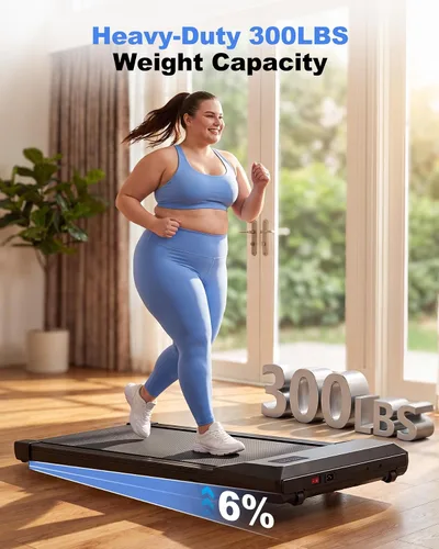 Vista 7 de 6% Incline 300 lbs Caminadora Debajo del Escritorio