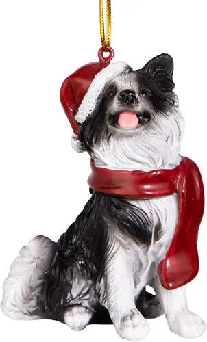 Vista 29 de Design Toscano - Figura de perro para decoración navideña.