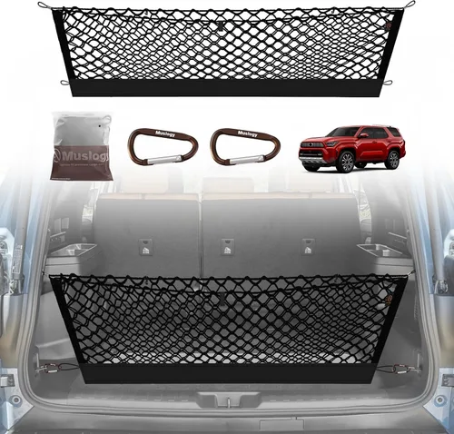 Vista 14 de Muslogy Red de carga para maletero estilo sobre compatible con accesorios Jeep Grand Cherokee L 2021-2024 2025, organizador de maletero de ajuste