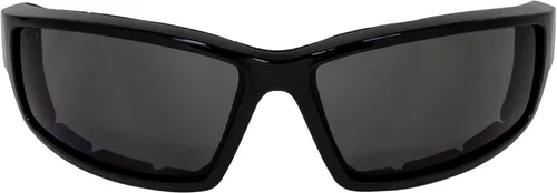 Vista 2 de Global Vision Sly - Gafas de sol acolchadas de espuma para motocicleta, montura negra Humo