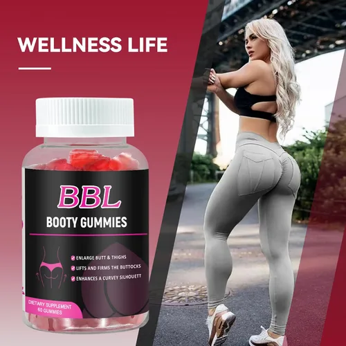 Vista 3 de Aromlife BBL - Gomitas para mujer, 60 unidades de gomitas con forma de oso con ingredientes herbarios, gomitas de vitamina BBL con fenogreco