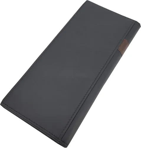 Vista 3 de Janhooya Cartera vaquera occidental con bloqueo RFID para hombre Negro Star Black Cartera RFID