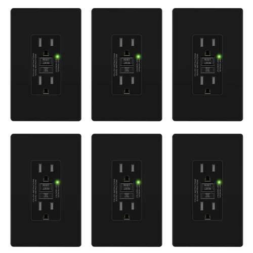 Vista 12 de LIDER GFCI Outlet 15Amp, autocomprobación resistente a manipulaciones Dorado