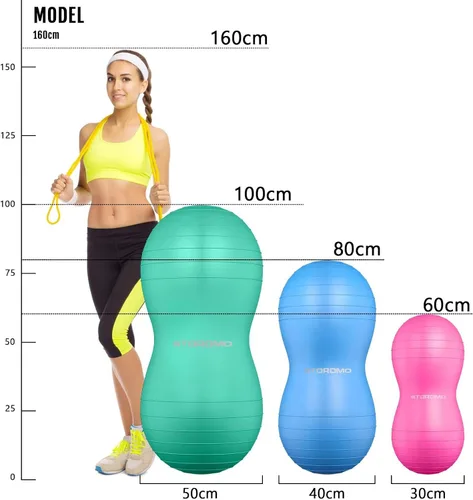 Vista 6 de pelota con forma de cacahuate, no se rompe, asiento activo para niños, para trabajo de parto, terapia, niños con TDAH – Bola de parto ecológica