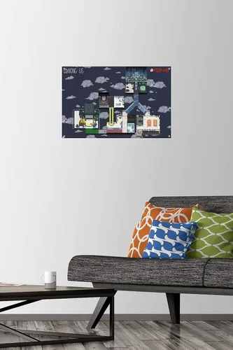 Vista 2 de Among Us - Póster de pared Mira Map con pasadores