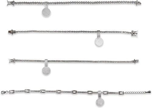 Vista 3 de CuteBox - Etiquetas de reparación de joyas, precio e identificación, 500 unidades, barra larga plateada Tyvek autoadhesiva para anillos, pulseras