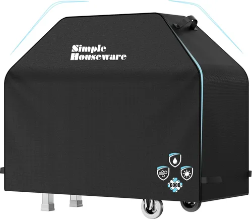 Vista 12 de Simple Houseware Cubierta para Parrilla de Gas BBQ de Servicio Pesado de 32 pulgadas, Poliéster 600D Impermeable, Resistente a la Intemperie