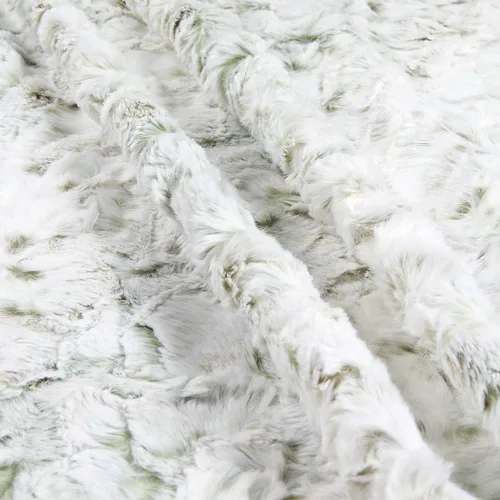 Vista 2 de Shannon Minky Luxe Cuddle Snowy Owl Basil, tela por yarda Albahaca