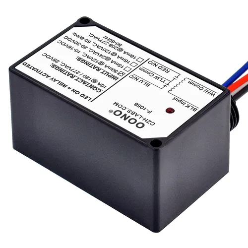 Vista 6 de Módulo de relé de potencia SPDT de 10 A, carcasa de plástico y precableado (AC/DC 12 V)