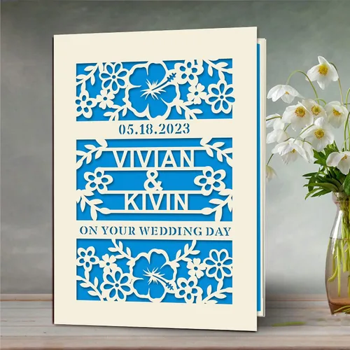 Vista 2 de EDSG Tarjeta de boda personalizada para parejas enamoradas, tarjetas de felicitación de boda, regalos de boda, recuerdo de boda, tarjeta