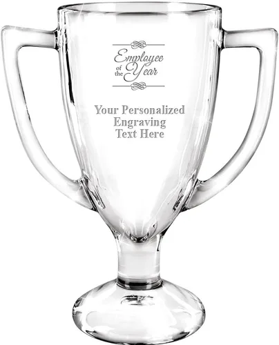 Vista 23 de Crown Awards Premio de taza de vidrio con su texto, trofeo de vidrio personalizado grabado personalizado de 7 pulgadas 38 Personalizado