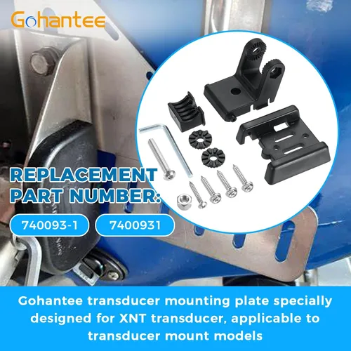 Vista 2 de 7400931 Soporte de transductor, placa de montaje de transductor compatible con transductores MHX XNT XHS modelo para sensores Fishfinder Placa