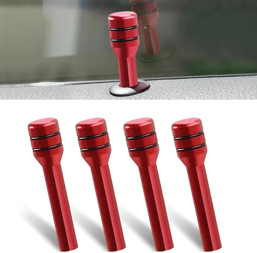 Vista 9 de Paquete de 4 pomos para cerradura de puerta de automóvil, 1.93 x 0.47 pulgadas, pasadores personalizados para cerradura de puerta interior, Negro