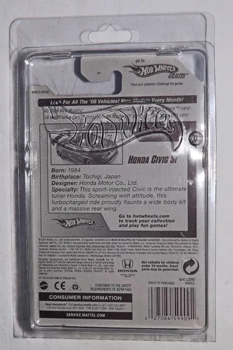 Vista 3 de Hot Wheels 2008 047 All Stars Honda Civic SI Gold 2008 47 Escala 1:64