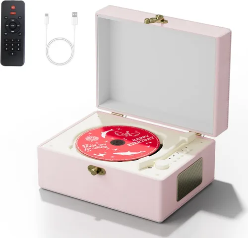 Vista 12 de Reproductor de CD rosa mullido con Bluetooth, control remoto