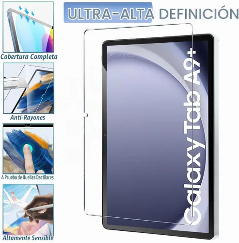 Vista 8 de Funda con teclado retroiluminado para Samsung Galaxy Tab A9 Plus de 11 pulgadas 2023 (SM-X210/X216/X218) con protector de pantalla, teclado
