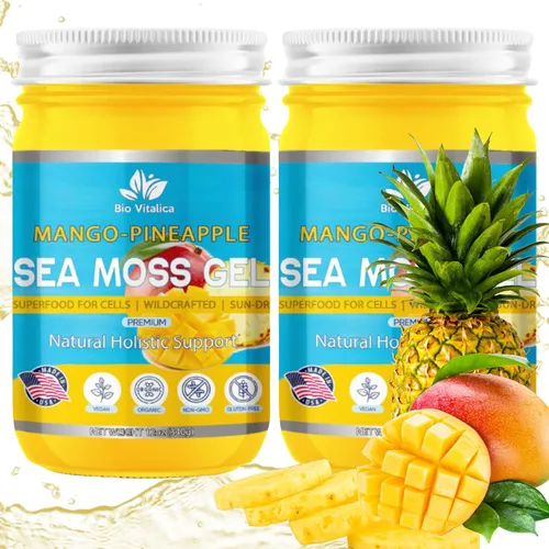 Vista 12 de BioVitalica - Gel de musgo marino irlandés crudo orgánico – Calidad premium – Dr. Sebi, superalimento vegano para células – Gel de masa marina 100%