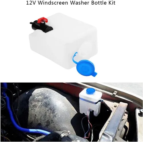 Vista 5 de Tanque de lavarropa, botella de lavado de parabrisas, kit de botella universal para lavaparabrisas bomba bomba tanque de botella herramientas