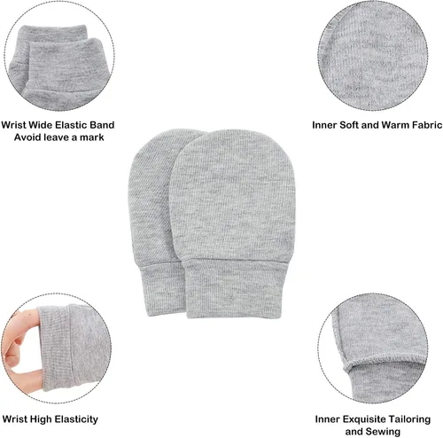 Vista 7 de Conjunto de gorro y manoplas para bebé, gorro de bebé para recién nacido, gorro de invierno