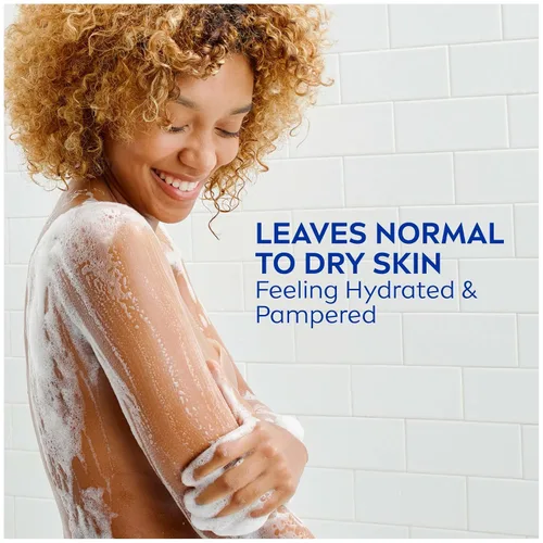 Vista 4 de NIVEA Delicado jabón corporal Orchid and Amber con suero nutritivo, botella de 20 onzas líquidas