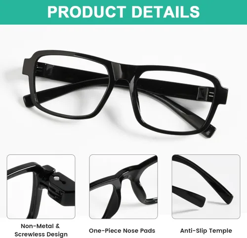 Vista 7 de Eyekepper Blue Light Glasses Men Women, Large 6 Pack Eyeglasses