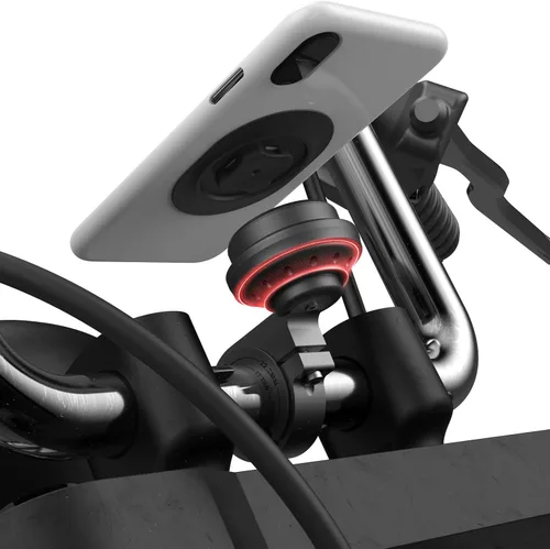 Vista 12 de Soporte de teléfono para motocicleta, soporte para teléfono celular con módulo amortiguador de vibraciones, soporte de manillar de bicicleta frontal