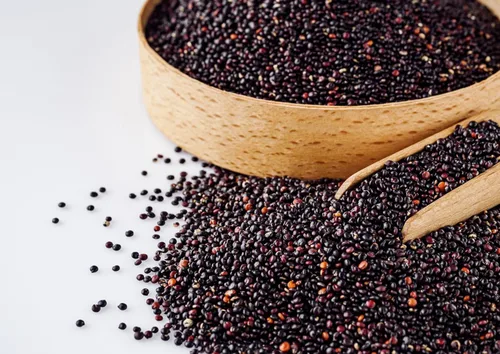 Vista 4 de Quinua negra, 12 onzas – grano entero, crudo, vegano, Sirtfood, a granel. Fácil de cocinar. Buena fuente de fibra, proteínas a base de plantas.