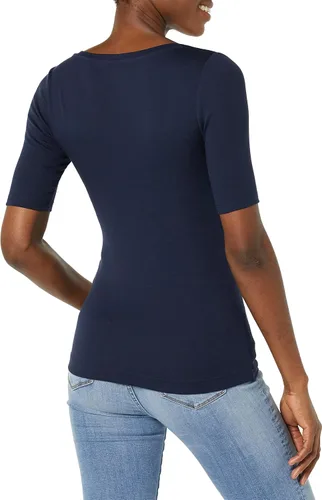 Vista 2 de Tienda Essentials - Camiseta de manga corta y cuello cuadrado para mujer