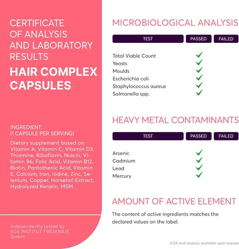 Vista 12 de Complejo vitamínico capilar con biotina 5000mcg, queratina, selen, zink Suplemento para el crecimiento del cabello con vitamina A, C, D, E, B12