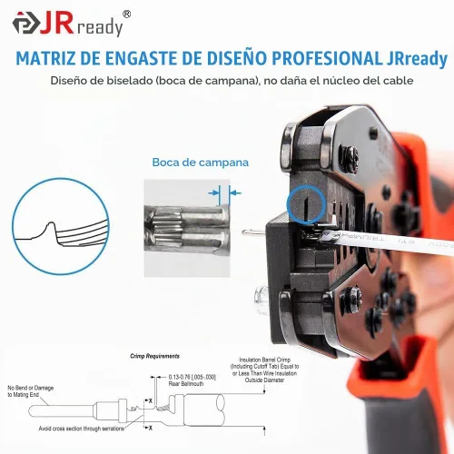 Vista 5 de JRready Deutsch Kits de conectores ST6303: 2 3 4 6 8 12 Pin DT Kit de conector IP67 impermeable con crimpadora Deutsch ACT-LY-16DT, contactos