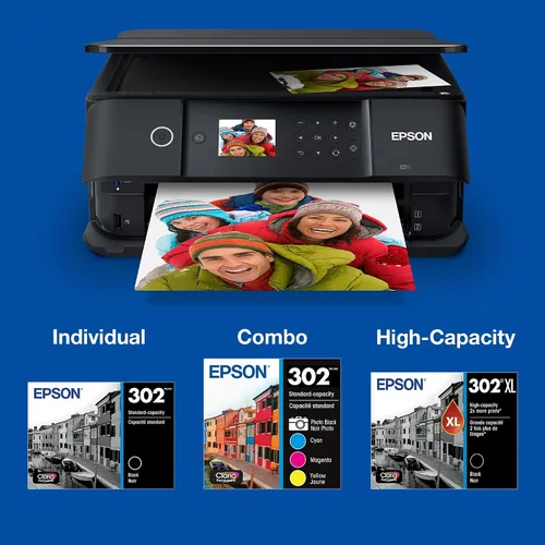 Vista 5 de Epson 302 Claria Premium Ink de Alta Capacidad (T302XL020-S) Funciona con Expression Premium XP-6000, XP-6100