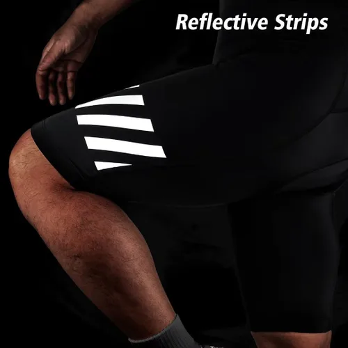 Vista 3 de ROTTO Pantalones cortos de ciclismo para hombre con acolchado de gel
