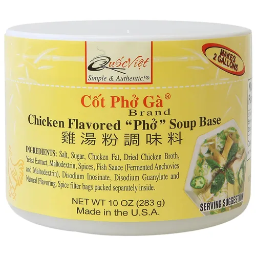 Vista 6 de Quoc Viet Foods Base para sopa con sabor a carne estilo Cot Bun Bo Hue, 10 oz.