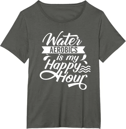 Vista 16 de Water Aerobics Is My Happy Hour Hobby Instructor Aqua Camiseta Negro