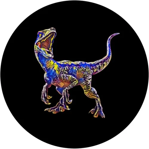 Vista 3 de Velociraptor Raptor - PopSockets de dinosaurio intercambiables