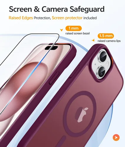Vista 21 de FNTCASE Funda para Motorola Moto G-Stylus-5G-2025: Funda magnética translúcida mate a prueba de golpes para Moto G Stylus 2026, funda protectora