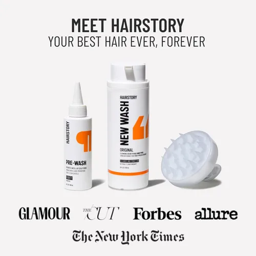 Vista 9 de Hairstory Nuevo método de lavado para todo tipo de cabello, original y prelavado con cepillo para el cuero cabelludo, enjuague purificante y crema