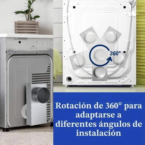 Vista 5 de Periscope - Rejilla de ventilación de secadora ajustable de acero inoxidable de 0-5 pulgadas, kit de conector 84049, adaptador de manguera