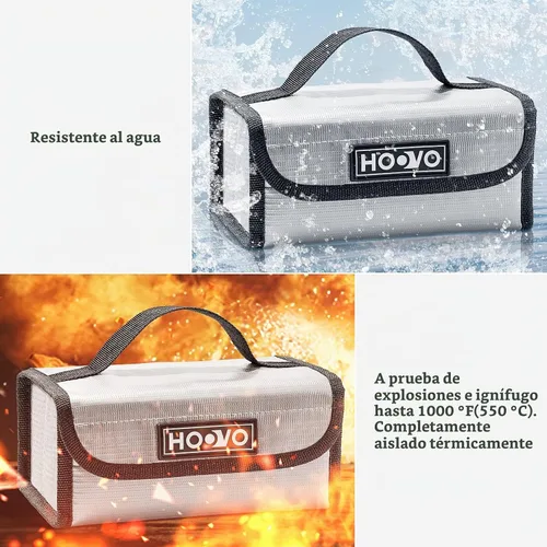Vista 5 de HOOVO Lipo Bag - Bolsas de almacenamiento de batería de litio ignífugas