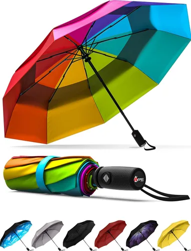 Vista 16 de REPEL Windproof Travel Umbrella - Compact & Withstands Winds up to 85MPH , Strongest Premium Auto Folding Umbrella for Rain and Sun - Durable, Light